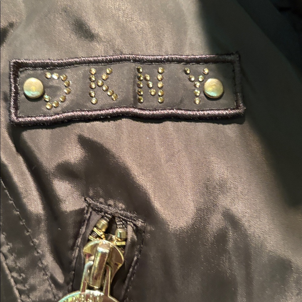 DKNY Kids Dark Green Puffer Coat Size S - Picture 3 of 5